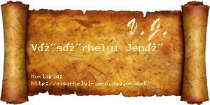 Vásárhelyi Jenő névjegykártya